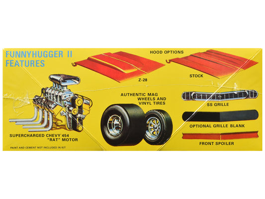 Skill 2 Model Kit of Chevrolet Camaro Funny Car "Funny Hugger II" 1/25 Scale Model by AMT