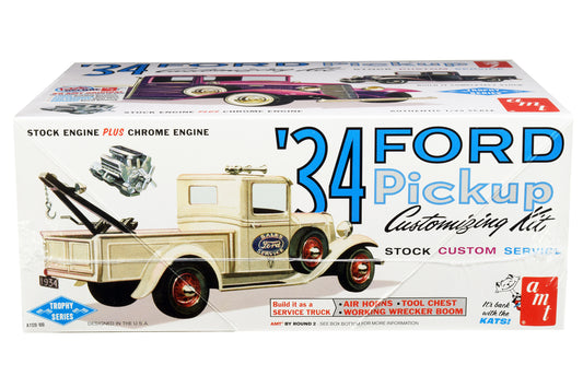 Skill 2 Model Kit 1934 Ford Pickup Truck 3 in 1 Kit "Trophy Series" 1/25 Scale Model by AMT