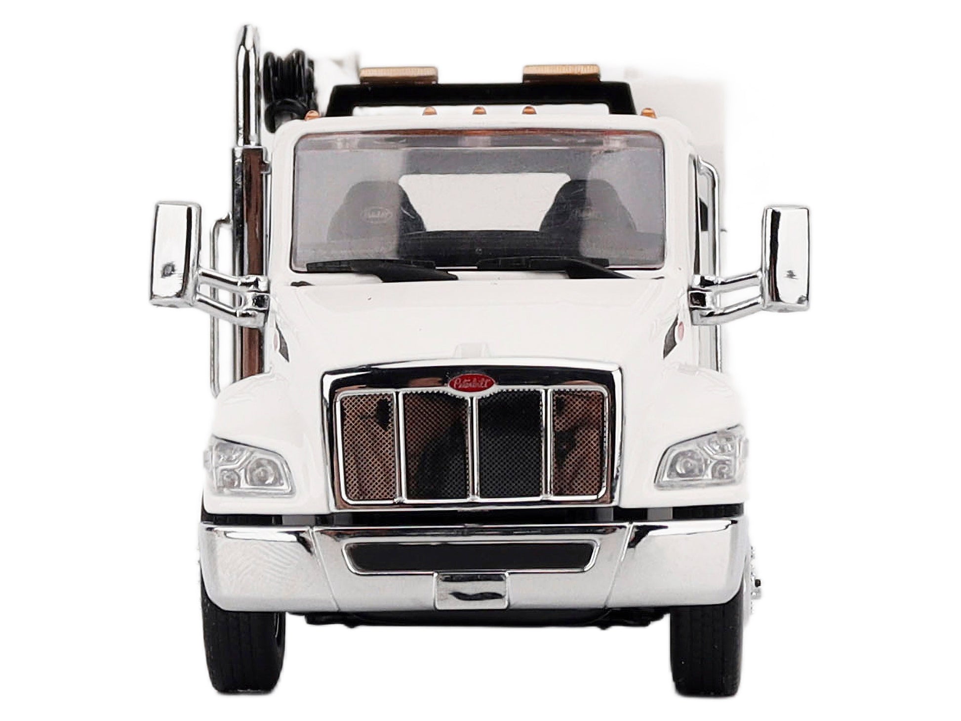 Peterbilt 536 Auto-Crane Titan 85-Body HC14-Crane Work Truck with Miller EnPak White "Transport Series" 1/50 Diecast Model by Diecast Masters