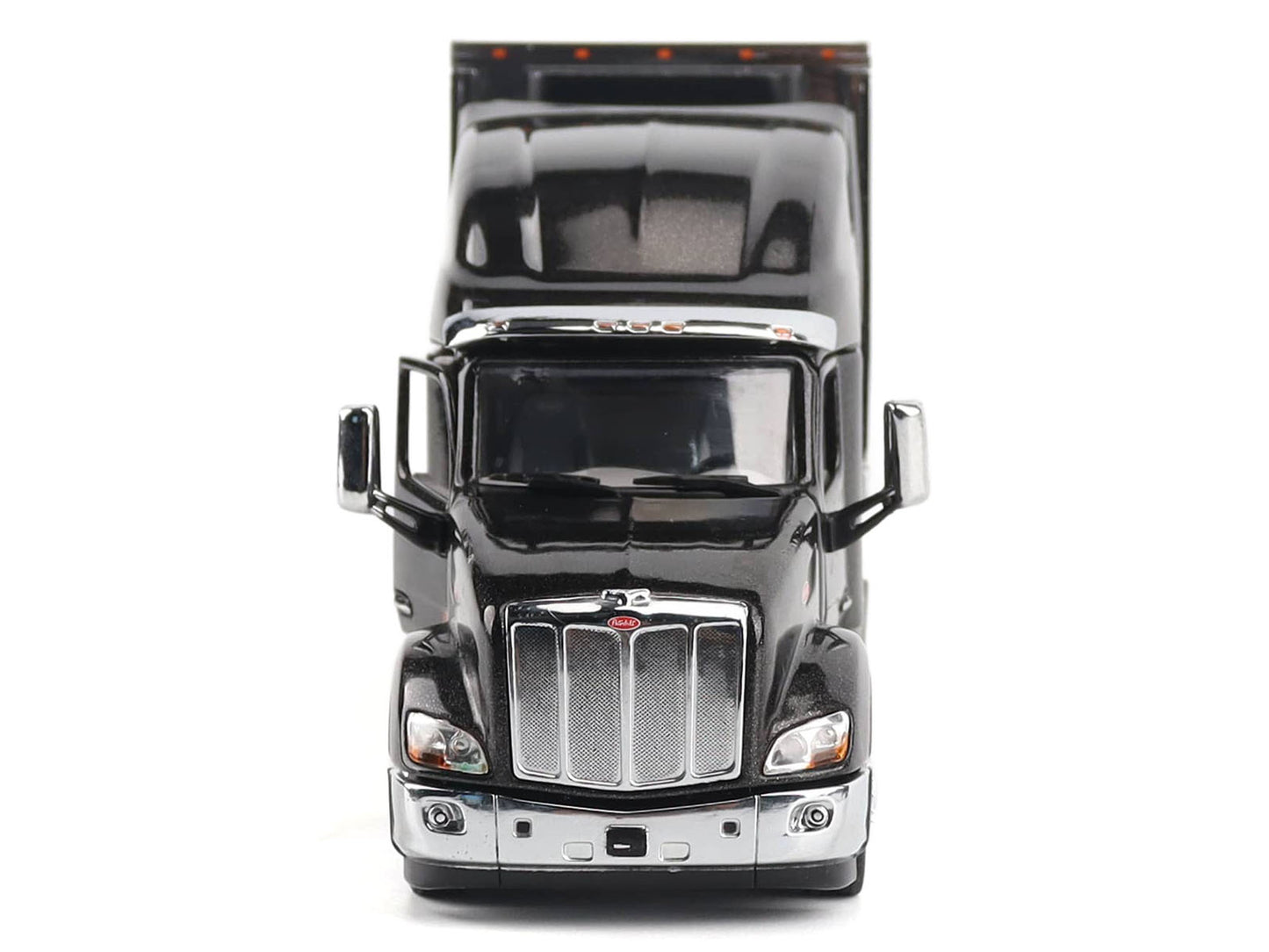 Peterbilt 579 UltraLoft Truck Tractor Black Metallic with "CAT Caterpillar" Mural Trailer "Transport Series" 1/50 Diecast Model by Diecast Masters