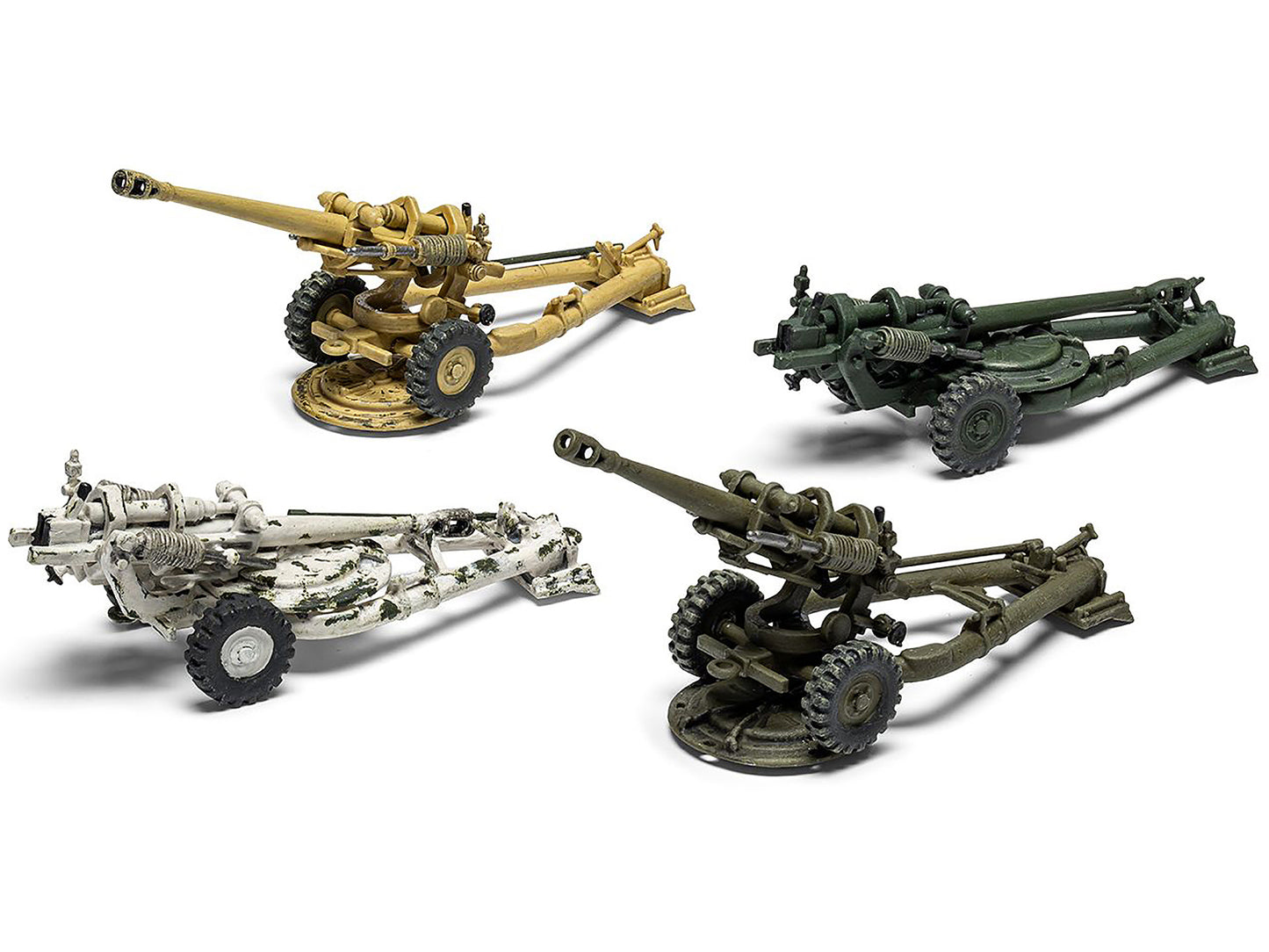 Level 1 Model Kit British 105mm Light Field Gun with 3 Scheme Options 1/76 Scale Plastic Model Kit by Airfix