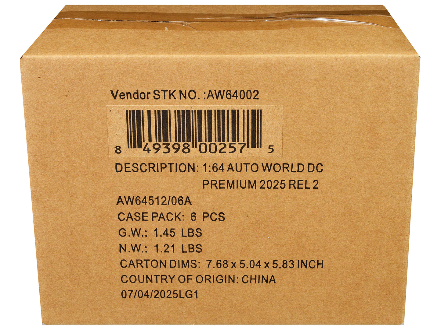 Auto World Premium 2025 Release 2 Set A of 6 pieces 1/64 Diecast Model Cars by Auto World