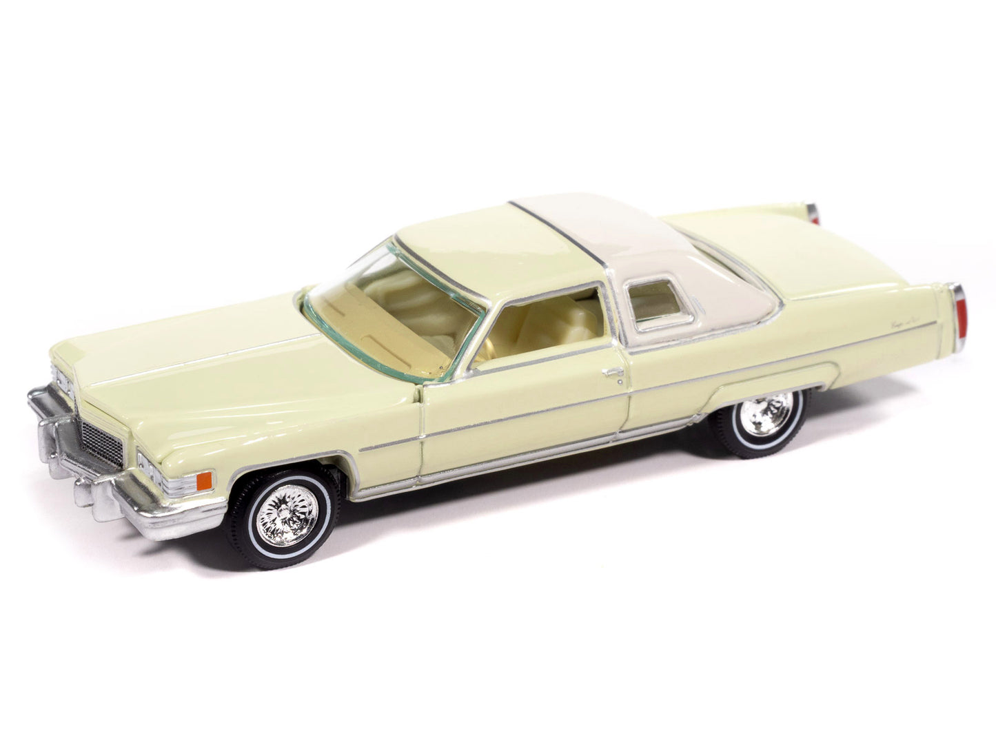1976 Cadillac Coupe DeVille Phoenician Ivory "Luxury Cruisers" Series 1/64 Diecast Model Car by Auto World