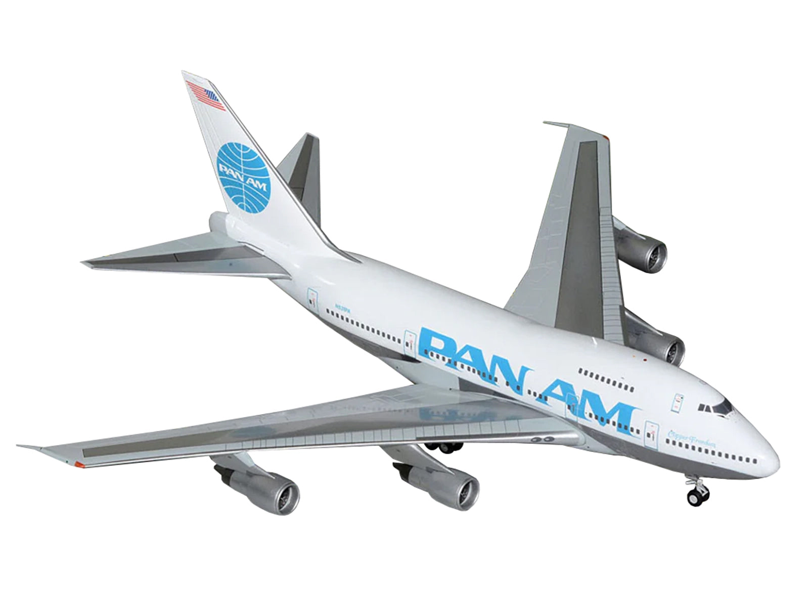 Boeing 747SP Commercial Aircraft "Pan American Airways" (N531PA) White with Blue Tail Graphics "Gemini 200" Series 1/200 Diecast Model Airplane by GeminiJets