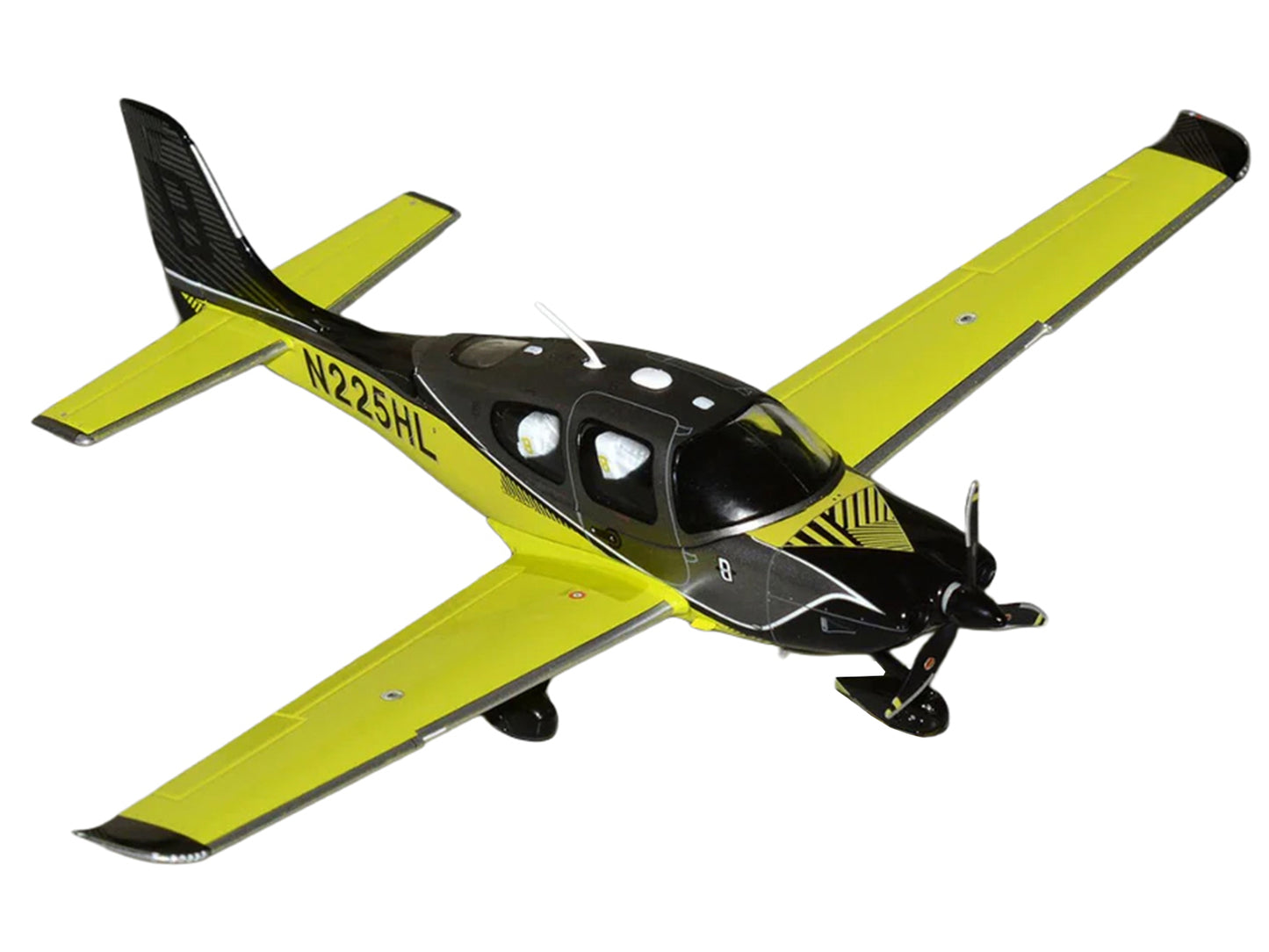 Cirrus SR22T Composite Aircraft (N225HL) Black and Neon Green "Gemini General Aviation" Series 1/72 Diecast Model by GeminiJets