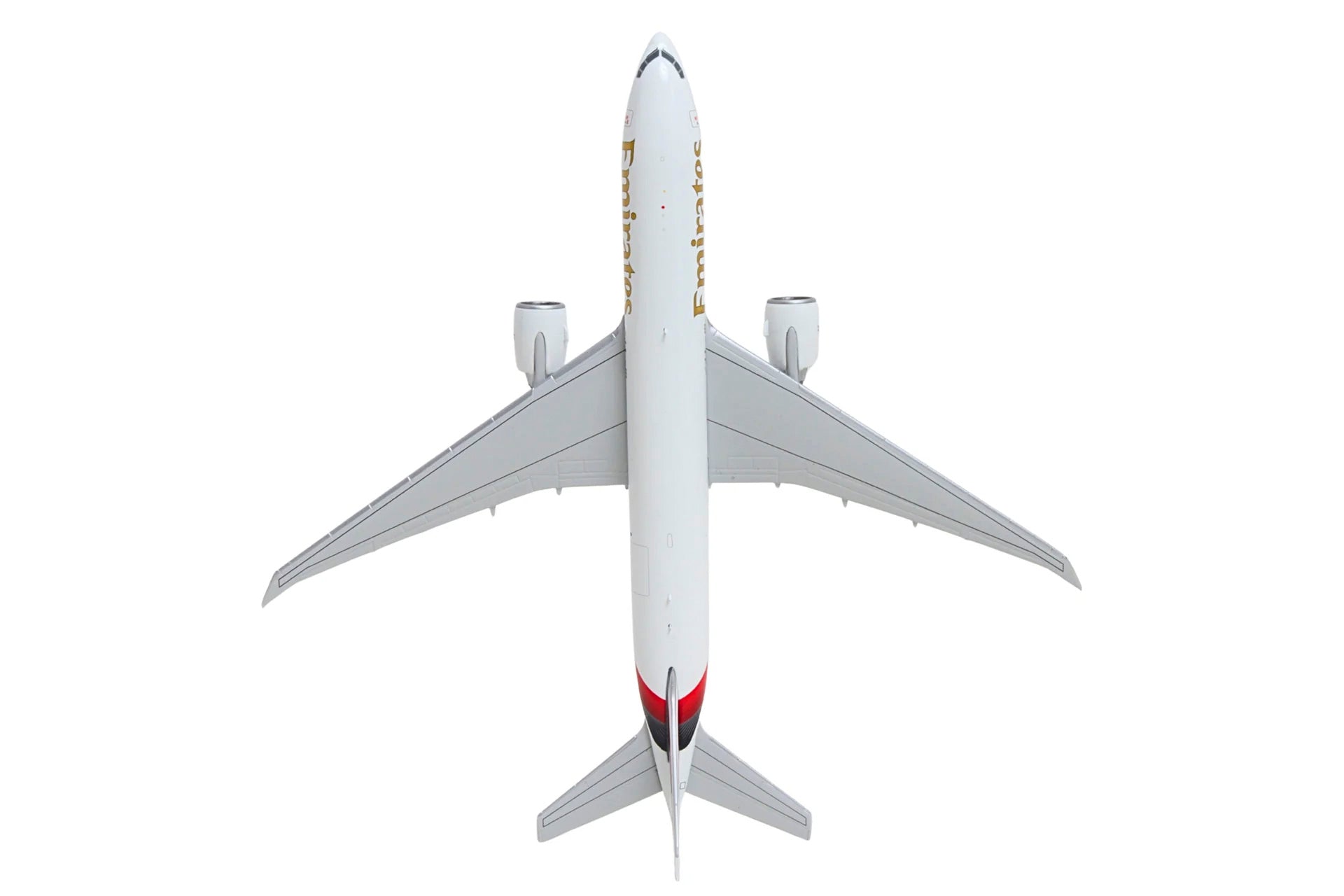 Boeing 777F Commercial Aircraft "Emirates SkyCargo" (A6-EFV) White with Striped Tail 1/400 Diecast Model by GeminiJets