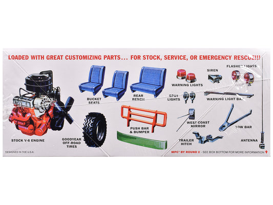 Skill 2 Model Kit 1972 Jeep Jeepster Commando 1/25 Scale Model by MPC