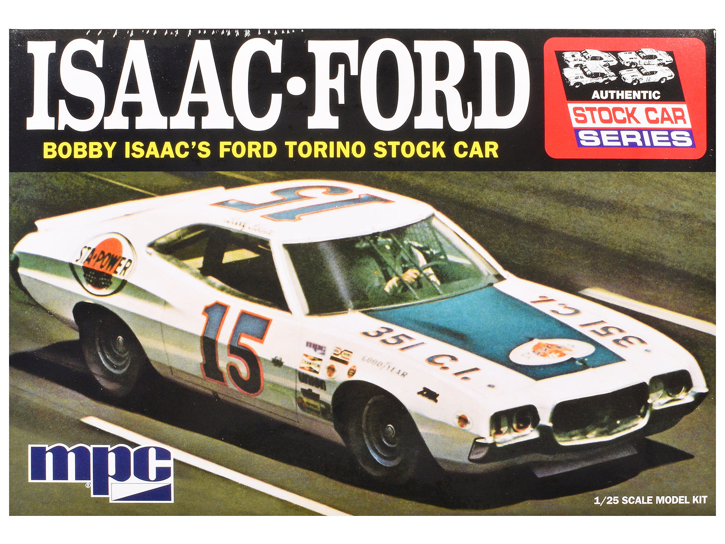 Skill 2 Model Kit 1972 Ford Torino Stock Car "Bobby Isaac" 1/25 Scale Model by MPC