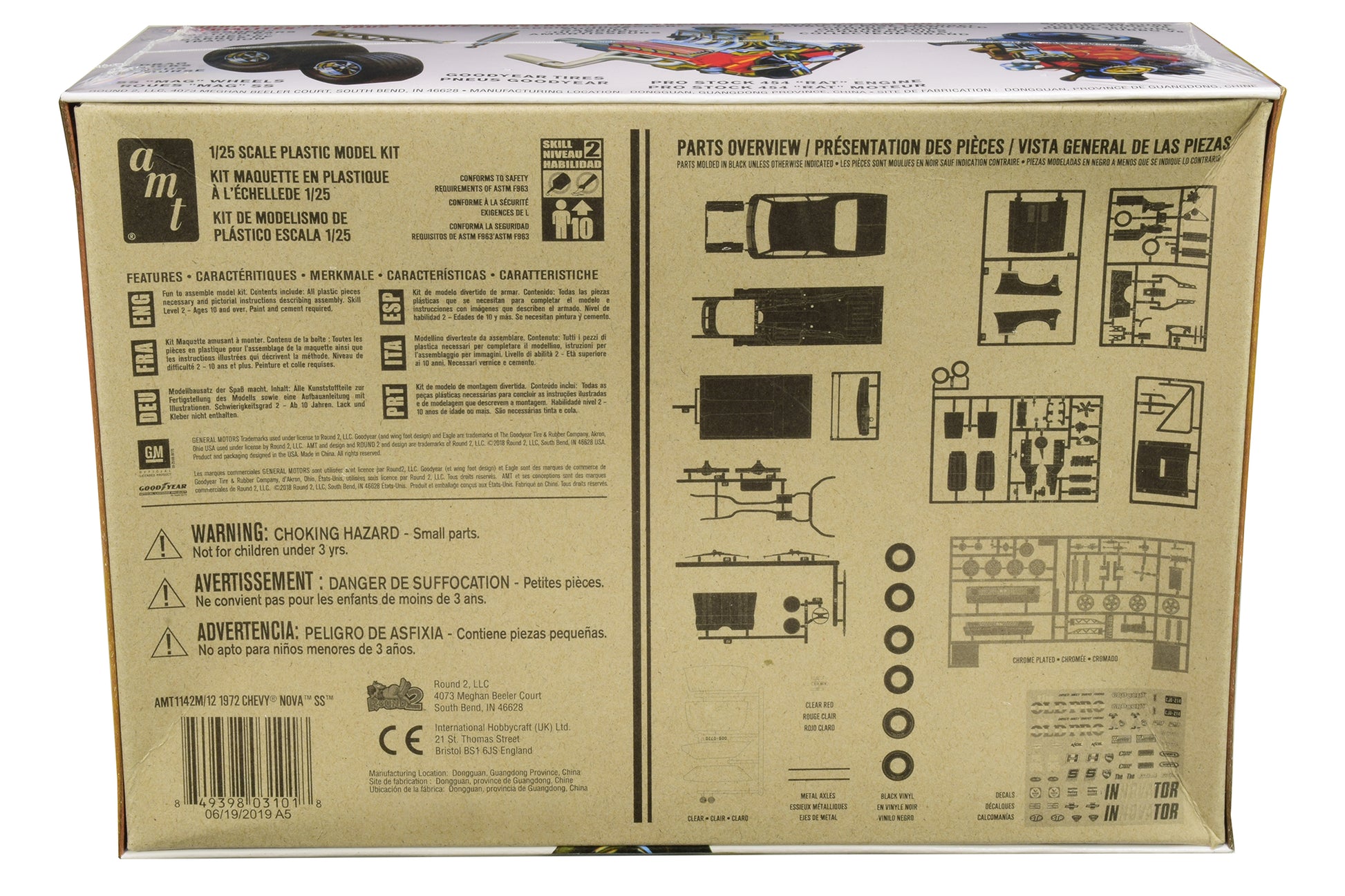 Skill 2 Model Kit 1972 Chevrolet Nova SS "Pro Stocker" 1/25 Scale Model by AMT