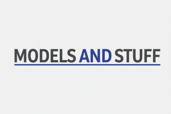 Models And Stuff Logo - Grey Background